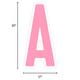 Pink Letter (A) Corrugated Plastic Yard Sign, 30in